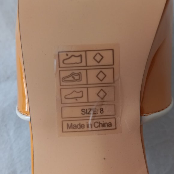 Modcloth Bettie Sunrise Mustard Yellow Heel Size 8 - Picture 6 of 6